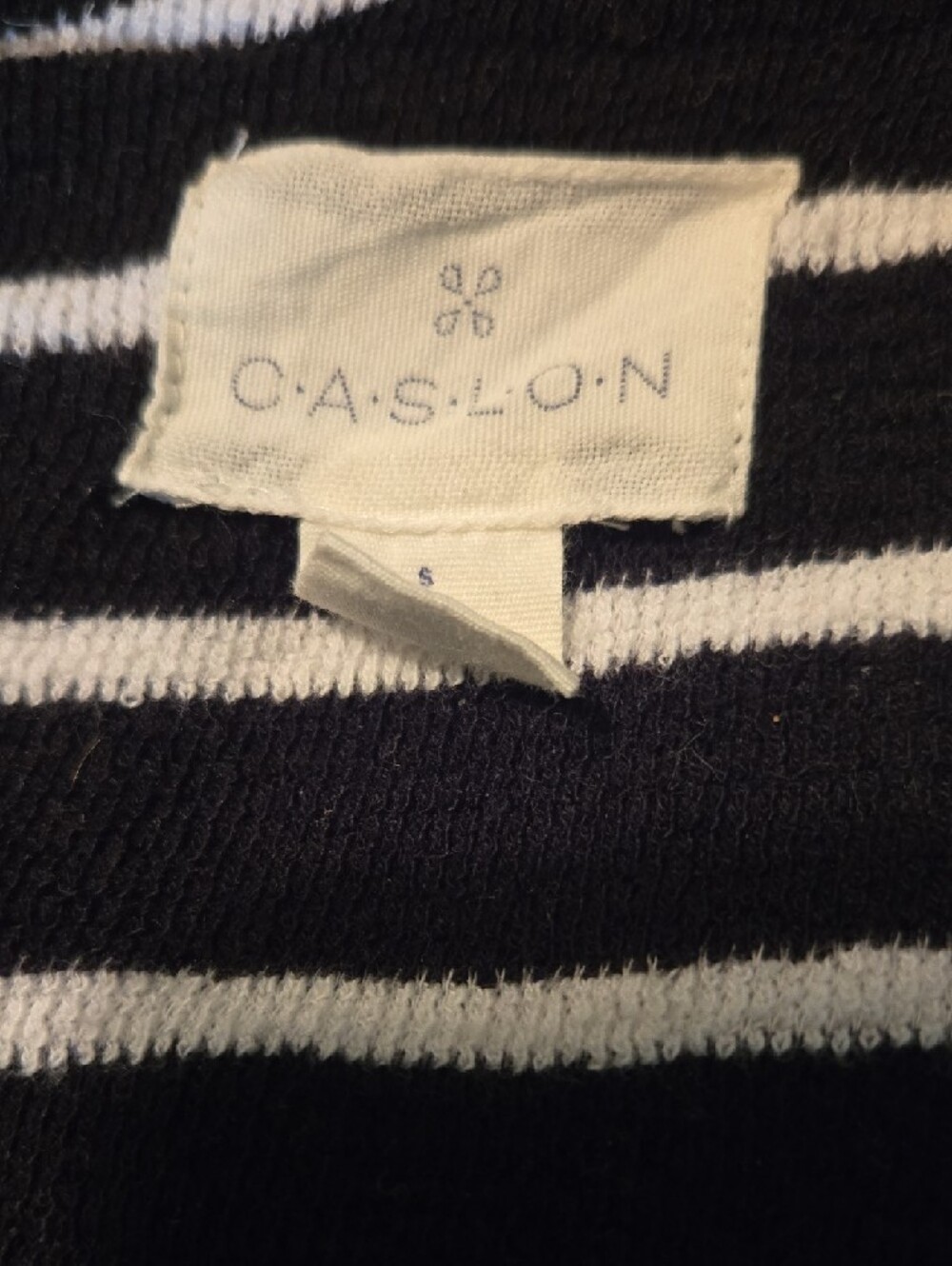Caslon Black and White Striped Knit Top - Picture 2 of 5